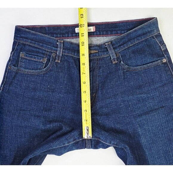 Levi's Size 10M Womens 550 Relaxed Bootcut 31 Inch Inseam Blue Denim Logo Jeans - Picture 5 of 12